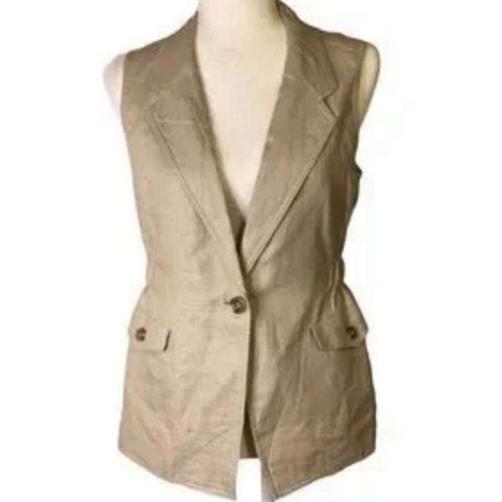 The Limited Linen Vest  shell 100% linen lining: 100% cotton sz